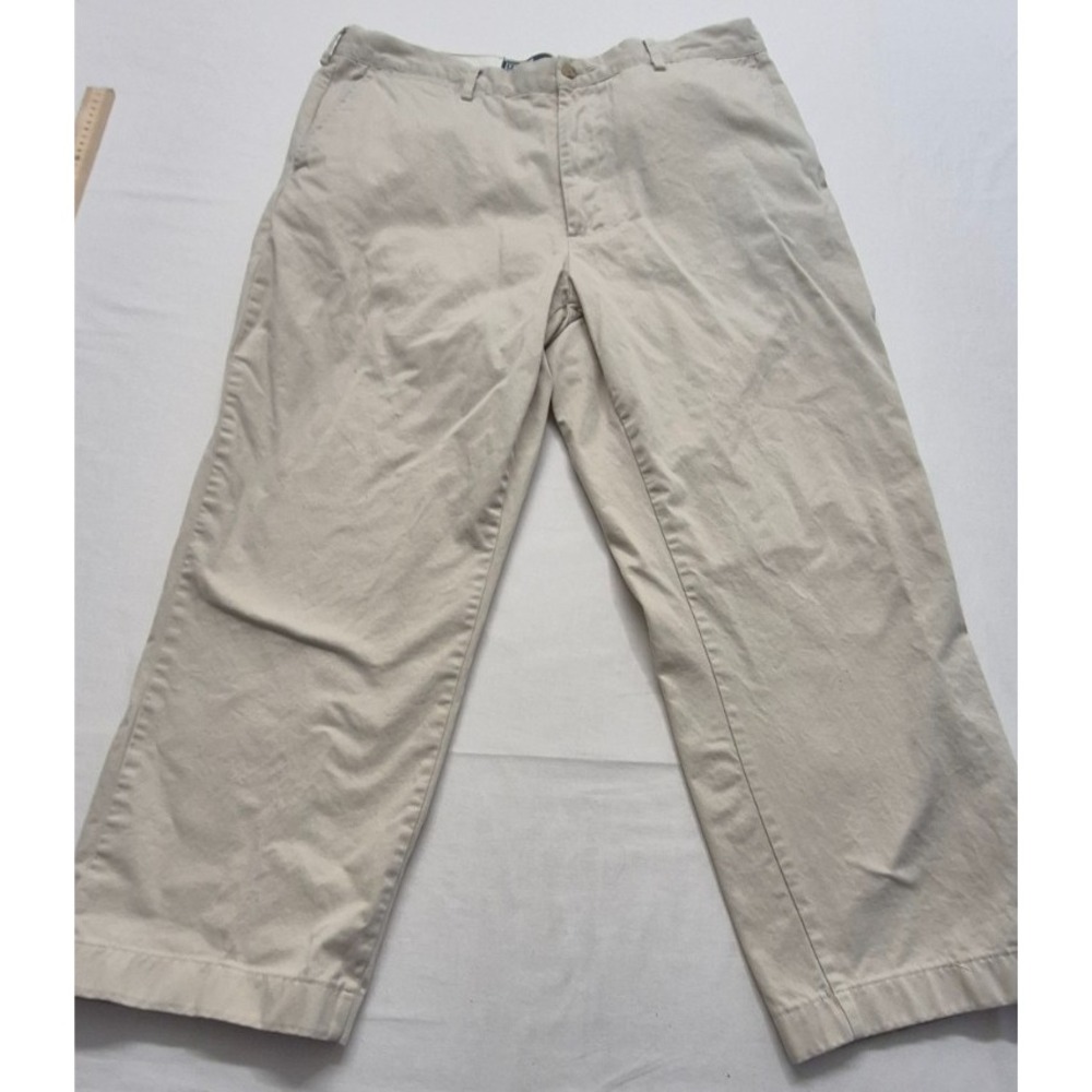 Polo Ralph Lauren men's khaki flat front Classic Chino Pants 38x30 100% Cotton